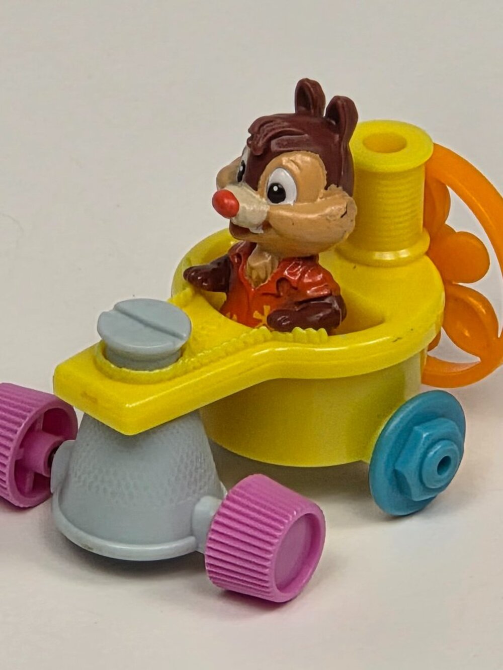 Disney Chip ‘n Dale Rescue Rangers Chipmunk 3” Figure Vehicle Vintage